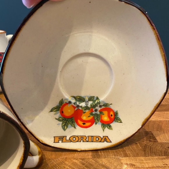 Vintage Florida Orange Souvenir Cup and Saucer - Picture 3 of 5